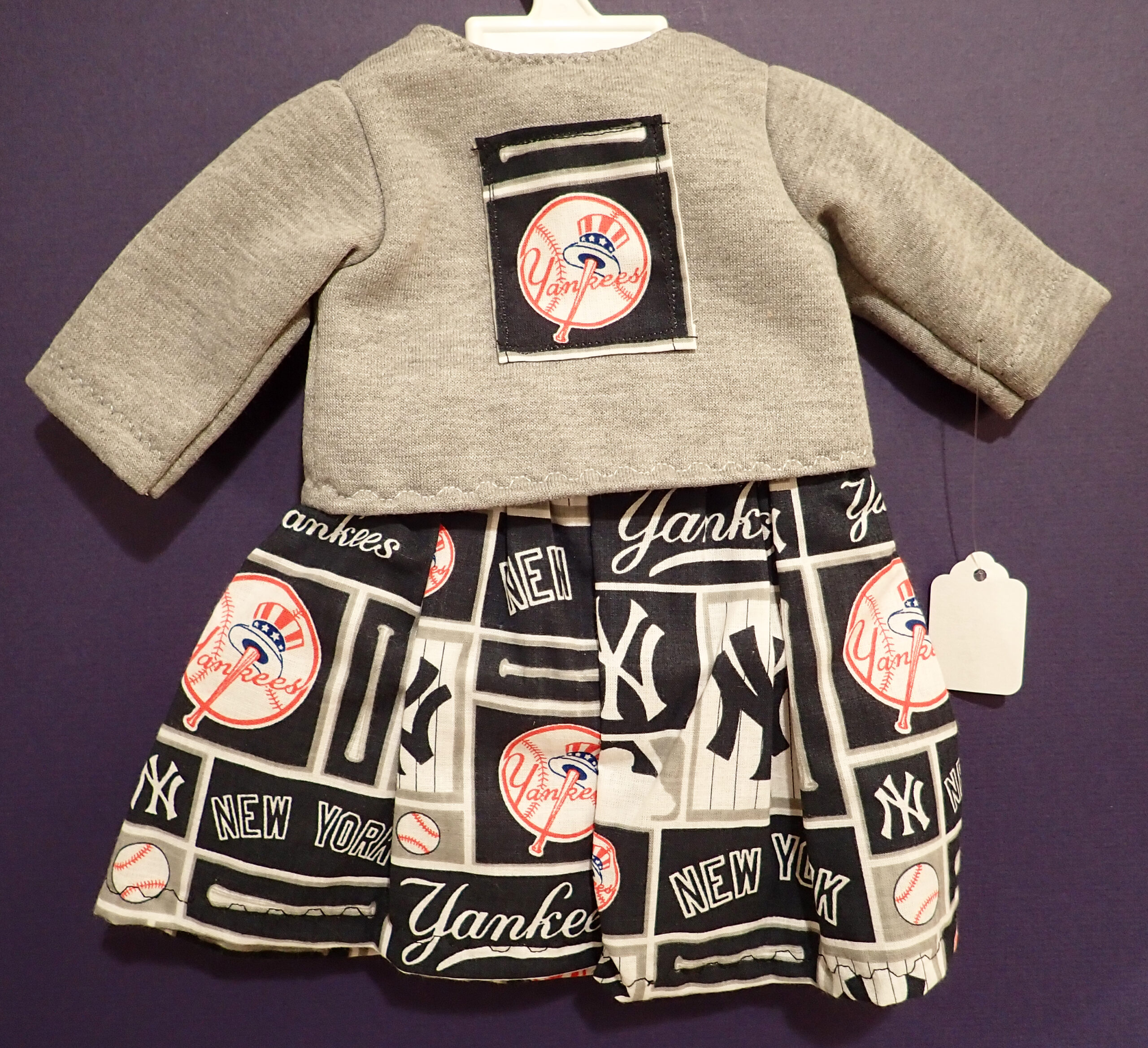 Yankees Sports Outfit for Doll  Alleghany Highlands Arts and