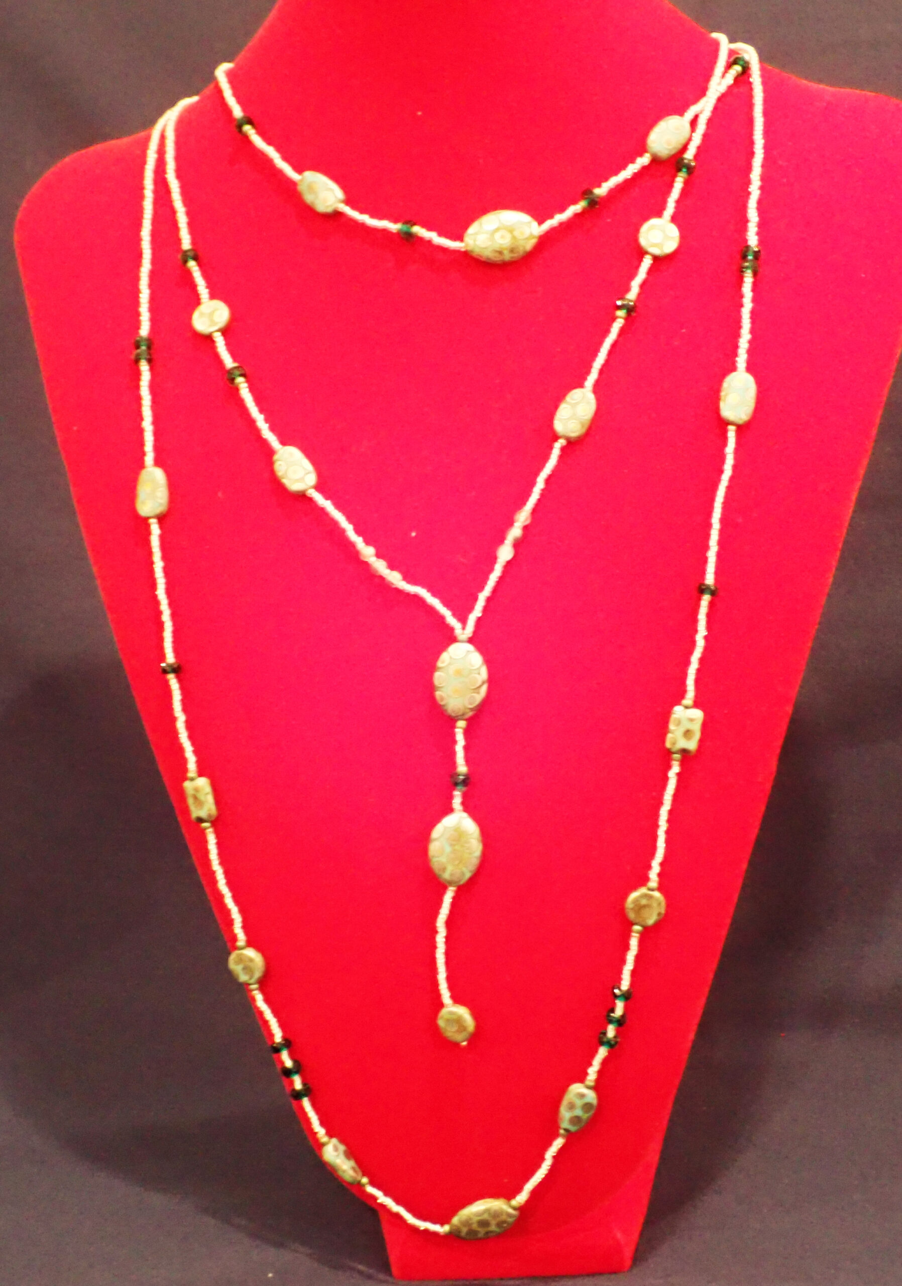 Three Strand Bead Necklace Alleghany Highlands Arts and Crafts Center