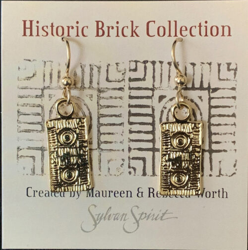 Lexington Brick Gold Drop Earrings
