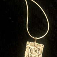 Lexington Brick Gold Pendant with Chain
